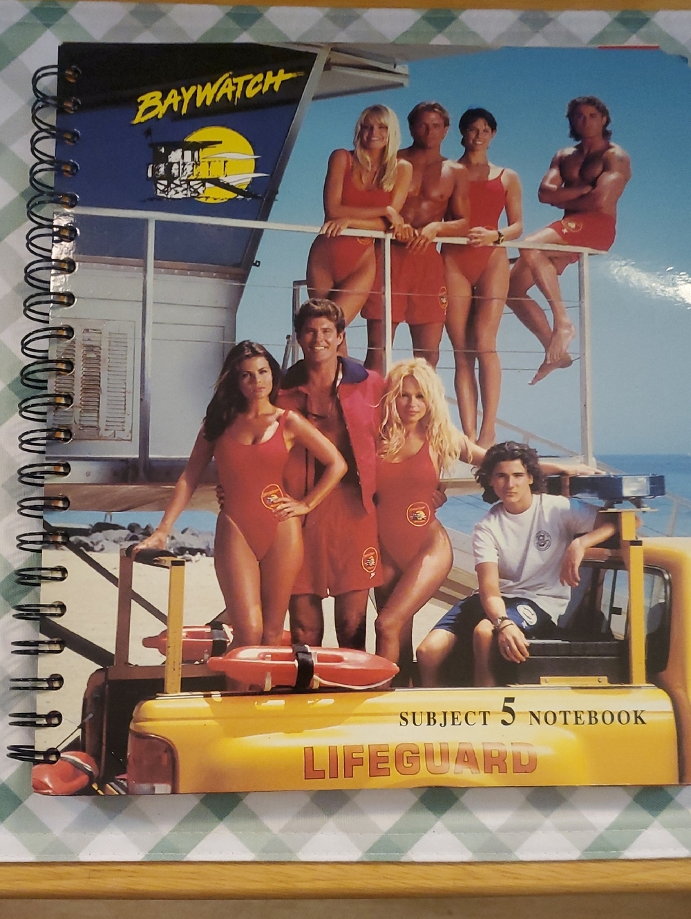 Baywatch Lifeguard Spiral Notebook - Red/Yellow Cover